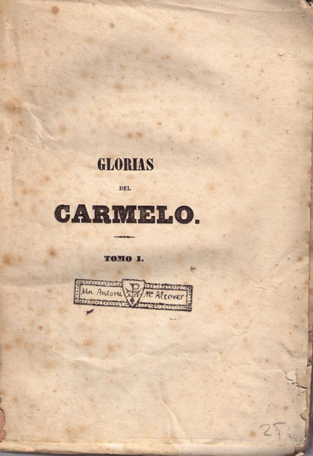 Coberta de Glorias del Carmelo (Tom I)